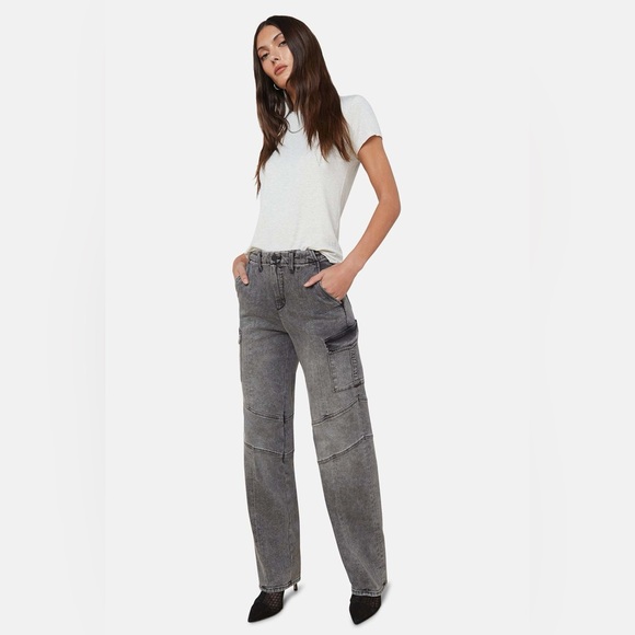 L'AGENCE NWOT Brooklyn High-Rise Utility Wide Leg Jeans - Picture 1 of 9